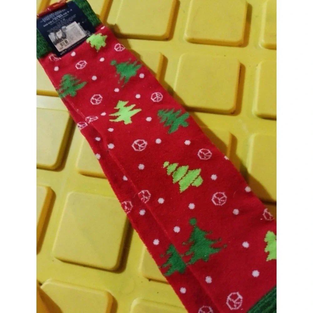 NEW Naughty or Nice Collection Men's 2pk Peace on Earth Christmas Crew Socks